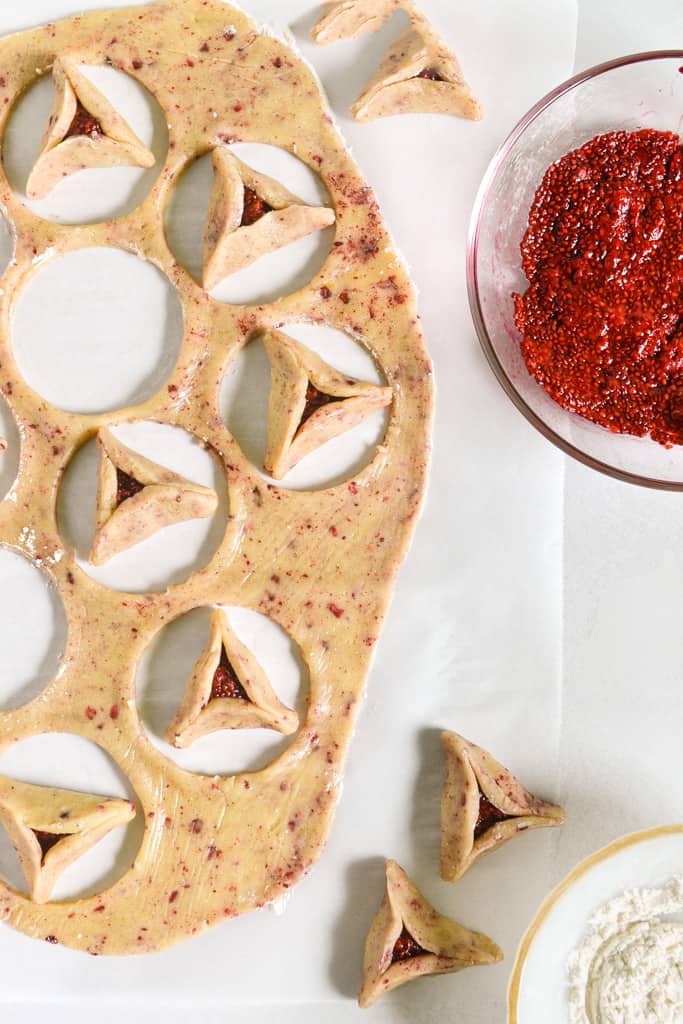 My Double Raspberry Hamantaschen Cookies - Perspective Portions